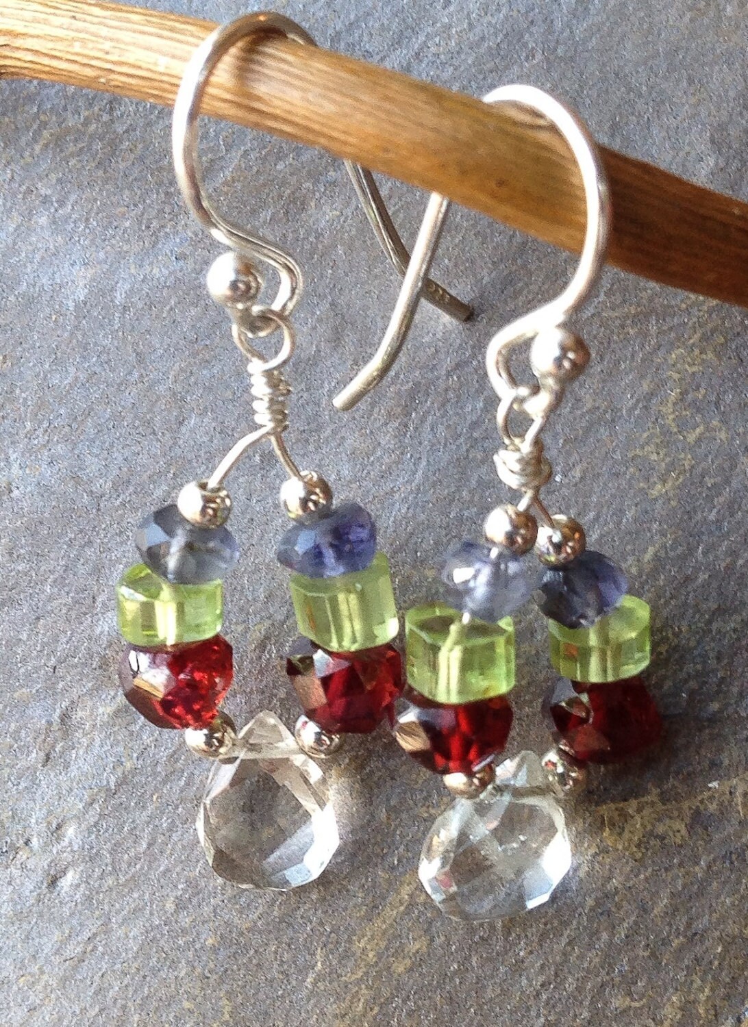 Aquamarin Und Sterling Silber Ohrringe, Edelstein Schmuck, Granat Ohrringe Aquamarin Und Sterling Silber Ohrringe, Edelstein Schmuck, Granat Ohrringe von BronzeLeafStudio
