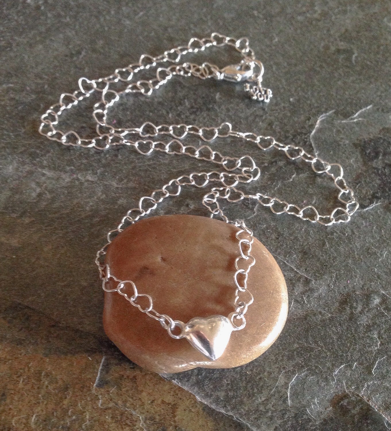 Herz Halskette Aus Sterling Silber, Kette, Valentinstag, Liebe Herz Halskette Aus Sterling Silber, Kette, Valentinstag, Liebe von BronzeLeafStudio
