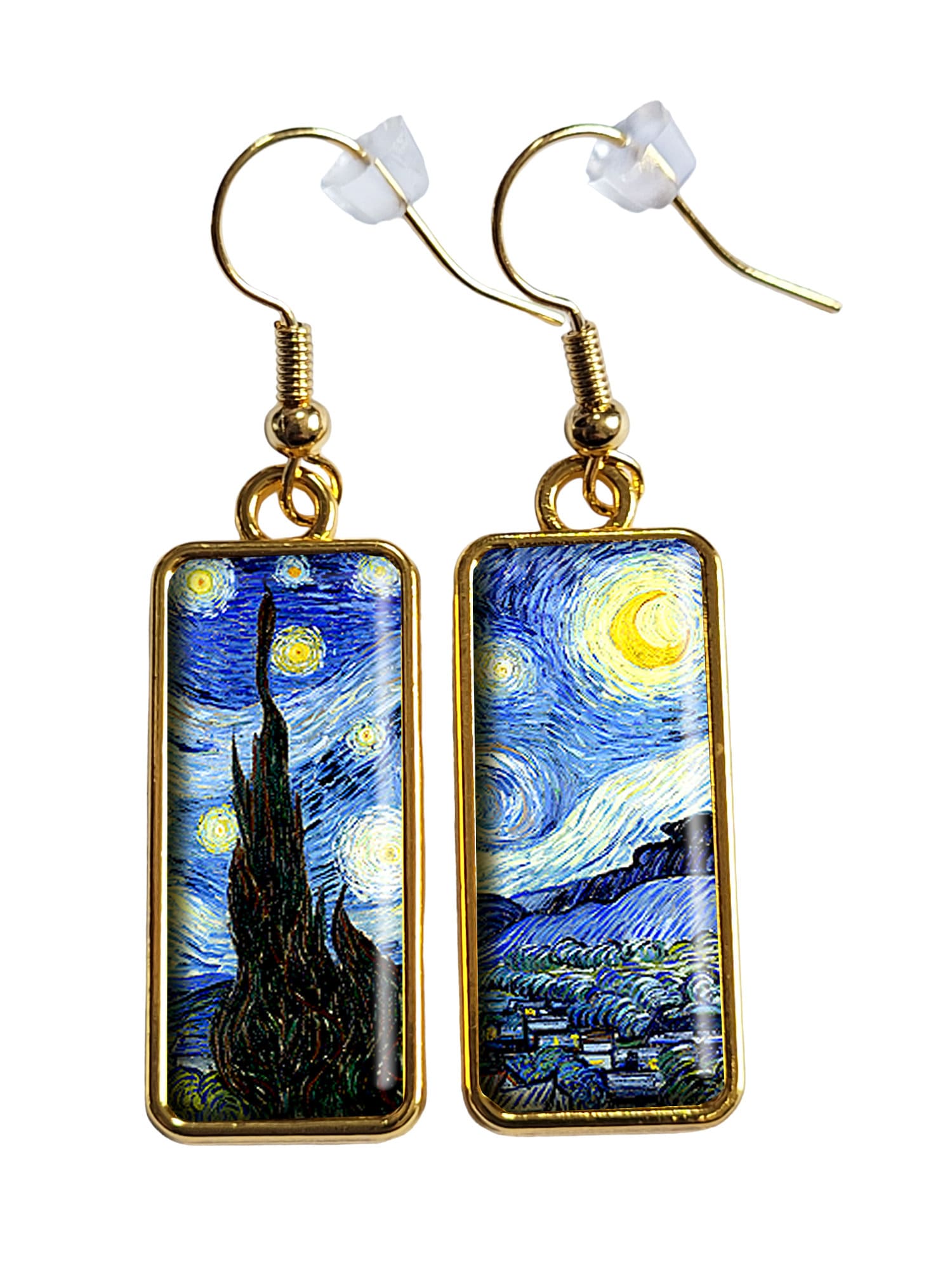 Vincent Van Gogh Malt Ohrringe „The Starry Night" Aus Bronze Und Rosen von BronzeNroses