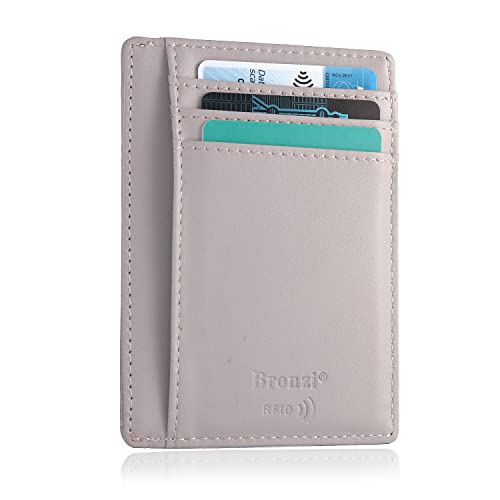 Bronzi® Geldbörse Herren | Geldbeutel Herren | Slim Wallet | Wallets for Men | Smart Wallet | RFID-Schutz | Geschenkbox - Italienische Marke (Grau) von Bronzi