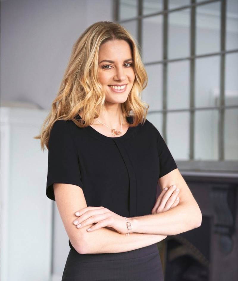 Brook Taverner Kurzarmbluse Verona Crêpe de Chine Bluse von Brook Taverner