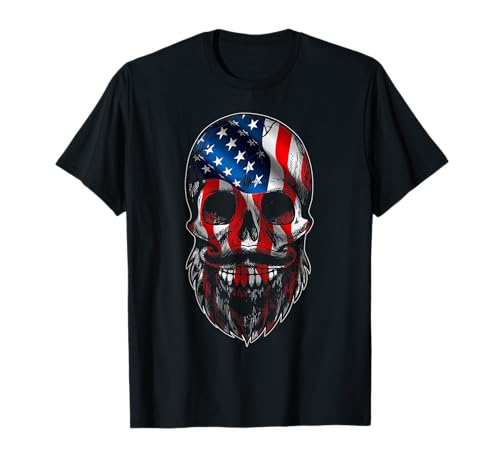Grunt Style American Beard Skull Herren Lustige Sprüche T-Shirt von BrookWindy
