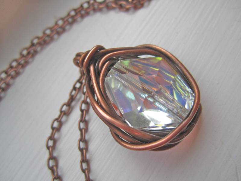 Swarovski Kristall Halskette in Antikes Kupfer von BrookeAlene