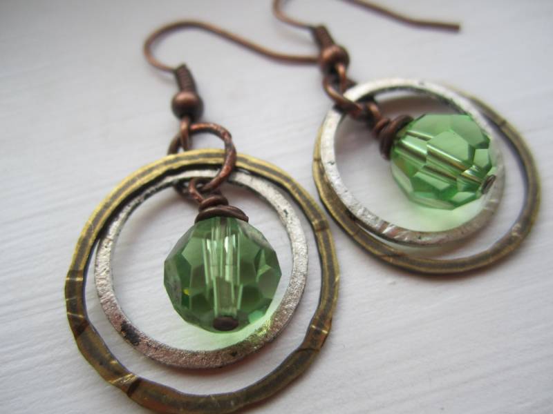 Swarovski Und Mixed Metal Creolen - Wählen Sie Ihre Eigene Farbe von BrookeAlene