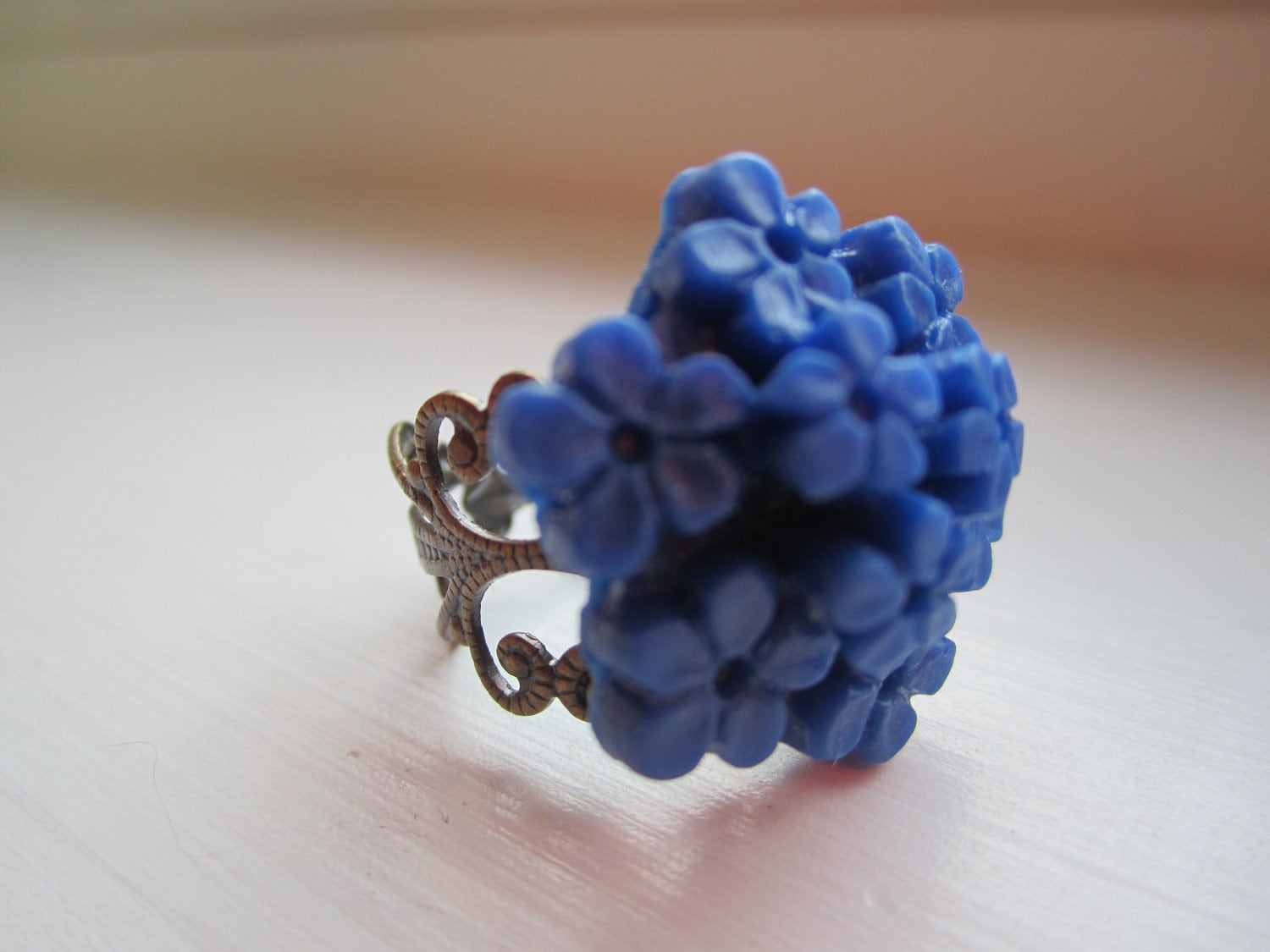 Vergissmeinnicht Verstellbar Messing Ring Blau Vergissmeinnicht Verstellbar Messing Ring Blau von BrookeAlene