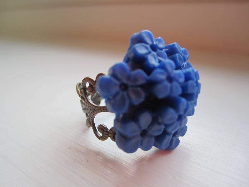 Vergissmeinnicht Verstellbar Messing Ring Blau Vergissmeinnicht Verstellbar Messing Ring Blau von BrookeAlene