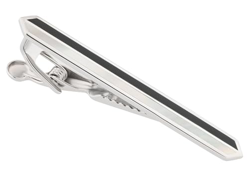 BROOKER Krawattenklammer Silber Onyx Perlmutt von Brooker