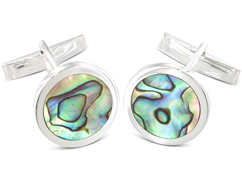 BROOKER Manschettenknöpfe Abalone Silber von Brooker