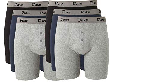 Duke London Herren Boxershorts mit Knöpfen, 6 Stück Gr. 8XL Taille (60/62"), multi von Brooklyn Clothing