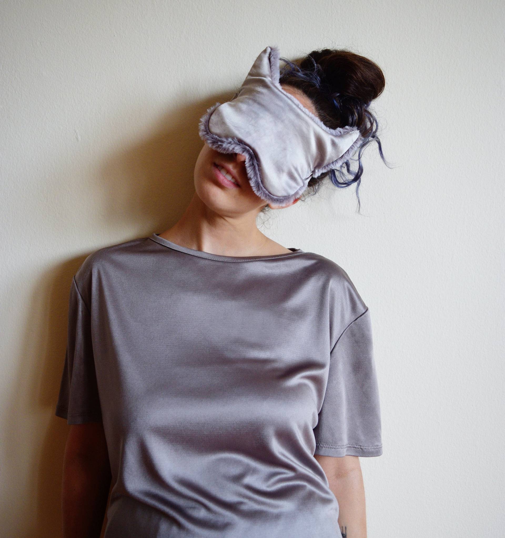 Katzen-Nap Seide + Kunstfell Reversible Schlafmaske Katzen-Nap Seide + Kunstfell Reversible Schlafmaske von BrooklynSilkLodge