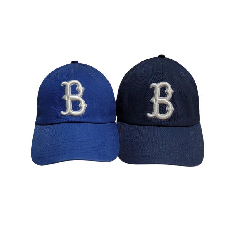 Brooklyn Dodgers „B" Erwachsene & Jugend Royal Blau Und Marineblau Baseball-Mützen von Brooklynitedesigns