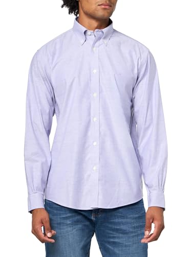 Brooks Brothers Herren Bügelfreies Button-Down-Stretch-Oxford-Langarm-Sportshirt, Violett, Mittel von Brooks Brothers