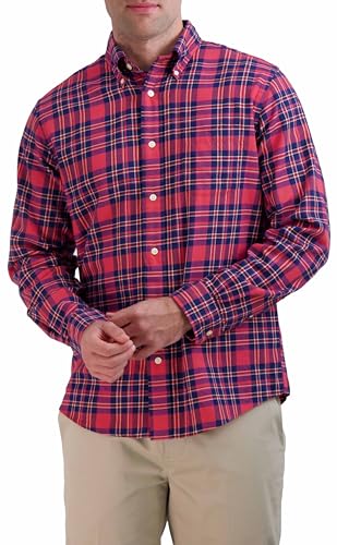 Brooks Brothers Herren Langarm Flanell Sport Shirt, Rotes Karomuster, L von Brooks Brothers