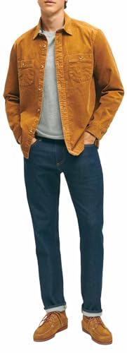 Brooks Brothers Herren Medium Wale Cord Hemdjacke Hemd mit Button-Down-Kragen, Braun, Small von Brooks Brothers