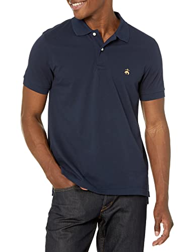 Brooks Brothers Men's Supima Cotton Pique Stretch Short Sleeve Logo Polo Shirt, Blue von Brooks Brothers