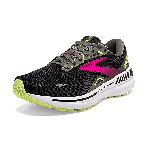 Brooks Damen Adrenaline Gts 23 Sneaker, Black Gunmetal Sharp Green, 36.5 EU von Brooks