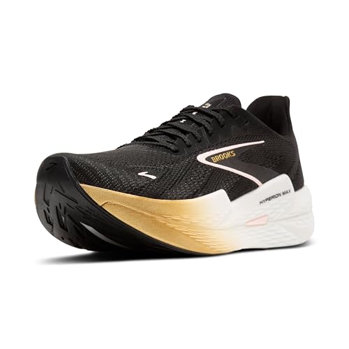 BROOKS Damen Hyperion Max 2 Sneaker, Schwarz/Gold/Pink, 40.5 EU von Brooks