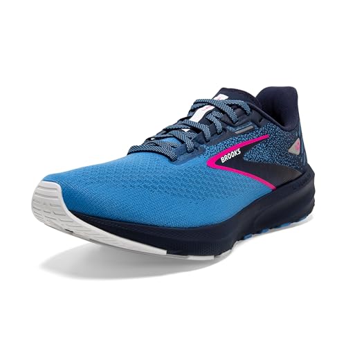 Brooks Damen Launch 10 Sneaker, Peacoat Marina Blue Pink Glo, 40.5 EU von Brooks