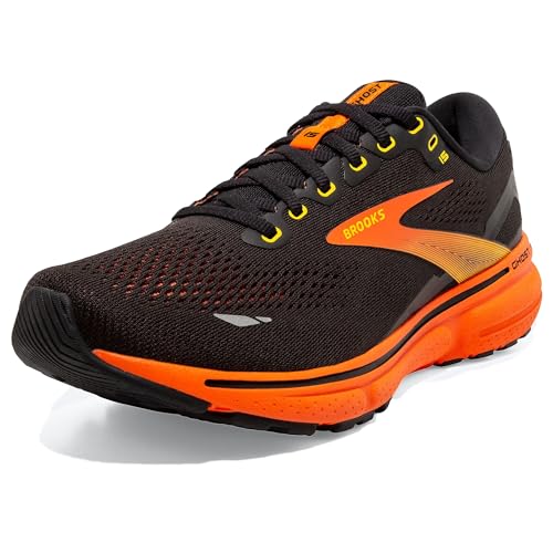 Brooks Herren Ghost 15 Sneaker, Schwarz Gelb und Rot, 42.5 EU von Brooks