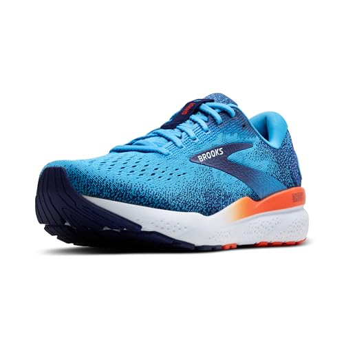 BROOKS Herren Ghost 16 Sneaker, Bonnie Blue/Blue Ribbon/Orange, 44.5 EU von Brooks