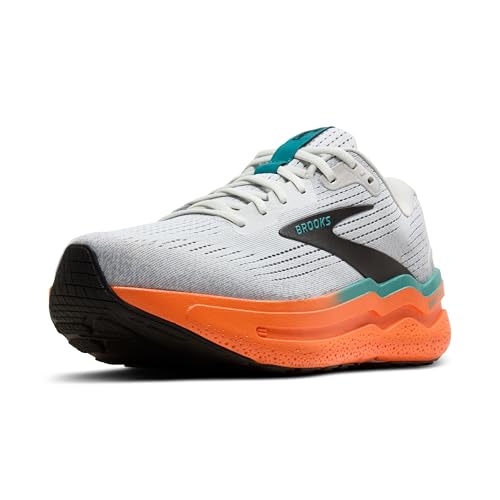 BROOKS Herren Ghost Max 2 Sneaker, Austernpilz/Orange/Blaugrün, 46.5 EU von Brooks