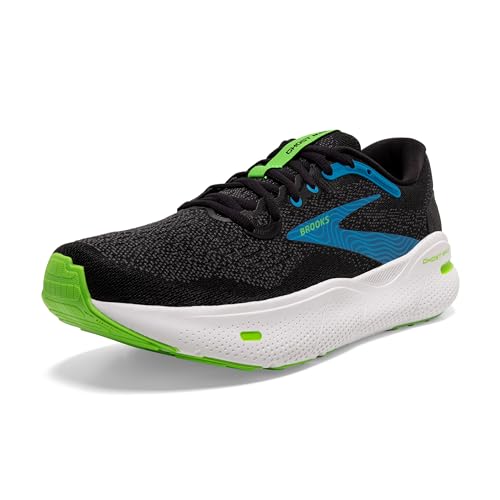 Brooks Herren Ghost Max Sneaker, Black/Atomic Blue/Jasmine, 42.5 EU von Brooks