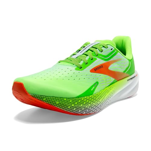 BROOKS Herren Hyperion Max Sneaker, Green Gecko/Red Orange/White, 42.5 EU von Brooks