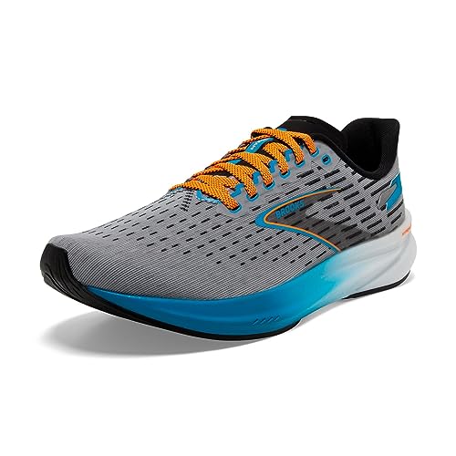 BROOKS Herren Hyperion Sneaker, Grey/Atomic Blue/Scarlet, 43 EU von Brooks