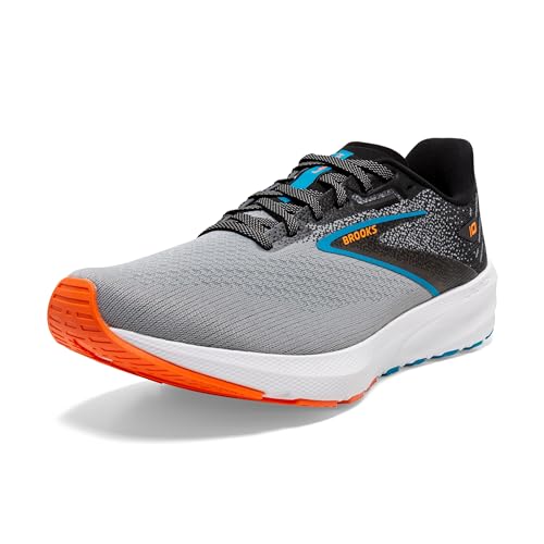 Brooks Herren Launch 10 Sneaker, Black Grey Orange Clown Fish, 42.5 EU von Brooks