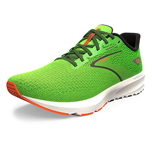 Brooks Herren Launch 10 Sneaker, Green Gecko Red Orange White, 41 EU von Brooks