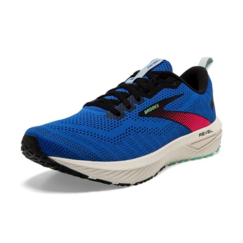 BROOKS Herren Revel 6 Sneaker, Victoria Blue Black Spring Bud, 42.5 EU von Brooks