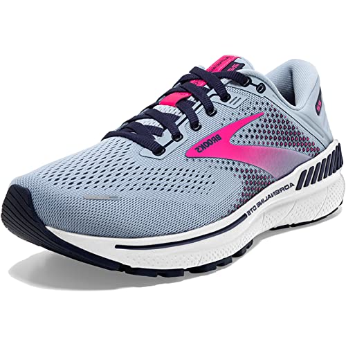 Brooks Damen Adrenaline GTS 22 Laufschuh, Black/Dianthus/Silver, 41 EU Schmal von Brooks