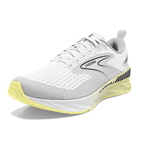 BROOKS Damen Levitate GTS 6 Sneaker, White/Oyster/Yellow, 40.5 EU von Brooks