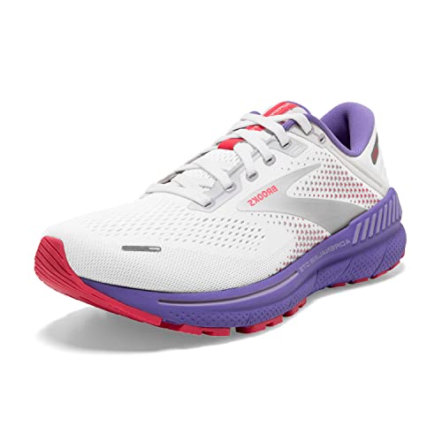 Brooks Adrenaline GTS 22 White/Coral/Purple 10.5 B (M) von Brooks