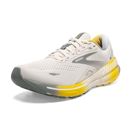 Brooks Adrenaline GTS 23, Laufschuh für Herren, Mehrfarbig (White Sand Grey Cyber Yellow), 44.5 EU von Brooks