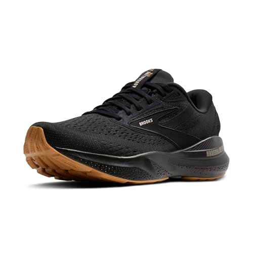 Brooks Adrenaline GTS 24 Stützender Laufschuh für Herren, Schwarz / Graugelb, 10.5 Medium von Brooks