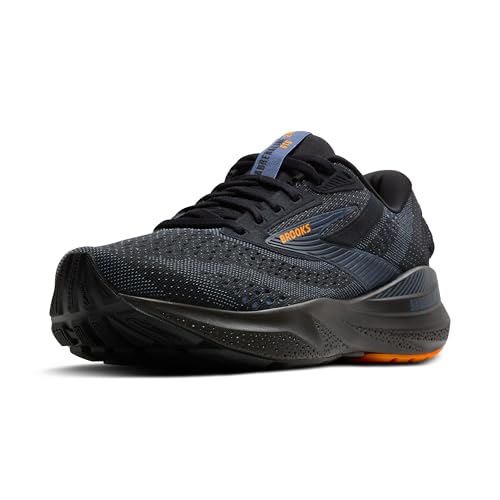 Brooks Adrenaline GTS 24 Stützender Laufschuh für Herren, Schwarz/Countryblau/Orange, 46 EU von Brooks