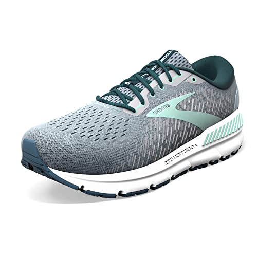 BROOKS Damen Addiction GTS 15 Sneaker, Grau/Marineblau/Aqua, 38.5 EU Weit von Brooks