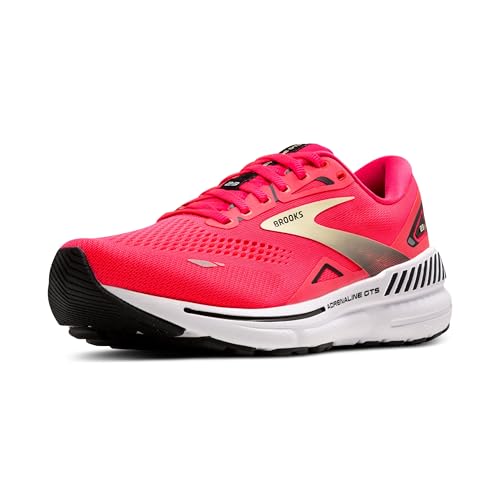 Brooks Damen Adrenaline GTS 23 Sneaker, Diva Pink Yellow Black, 41 EU von Brooks