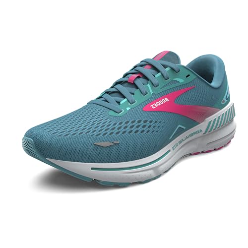 Brooks Damen Adrenaline GTS 23 Sneaker, Storm Blue Pink Aqua, 36.5 EU von Brooks