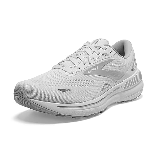 Brooks Damen Adrenaline GTS 23 Sneaker, Weiß/Oyster Silver, 36.5 EU von Brooks