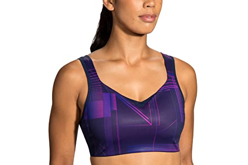 Brooks Damen Convertible Run BH für High Impact Running, Workouts & Sport mit maximaler Unterstützung, Matrix Navy Print, 75D von Brooks