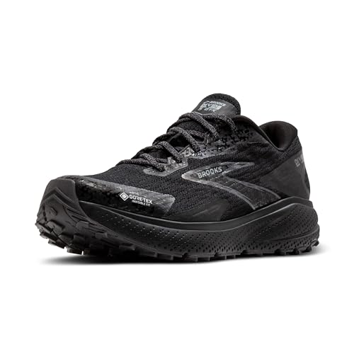 Brooks Damen Divide 5 GTX Laufschuhe Trailschuh Black/Alloy/Primer Grey - Schwarz 40 von Brooks