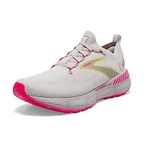 Brooks Damen Glycerin StealthFit GTS 20 unterstützender Laufschuh, Grau/Gelb/Pink, 40 EU von Brooks