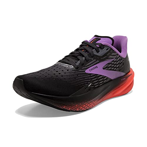 BROOKS Damen Hyperion Max Sneaker, Schwarz/Fiesta/Glockenblume, 38 EU von Brooks