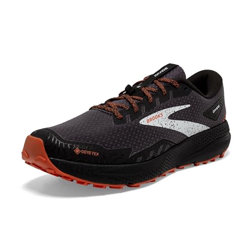 BROOKS Herren Divide 4 GTX Sneaker, Black/Firecracker/Blue, 44.5 EU von Brooks
