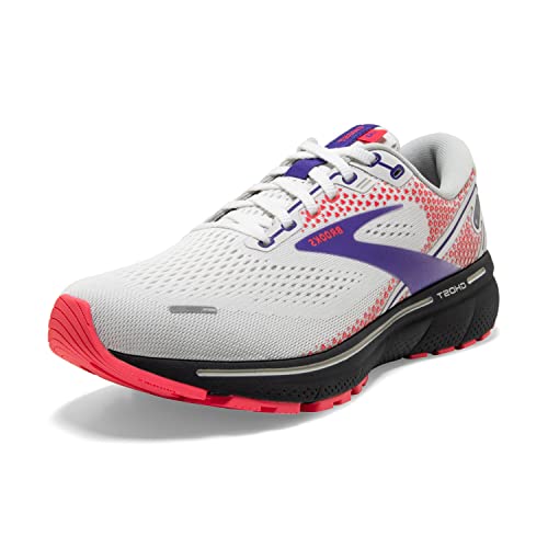 Brooks Ghost 14 Women's Neutral Running Shoe - White/Purple/Coral - 10.5 von Brooks
