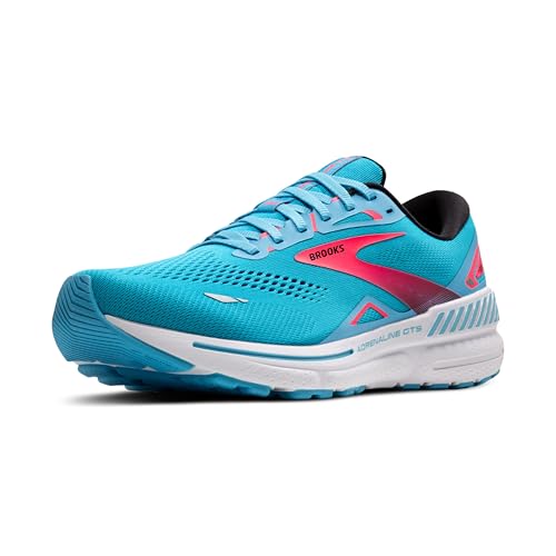BROOKS Herren Adrenaline GTS 23 Sneaker, Crystal Seas/Diva Pink/Schwarz, 45.5 EU von Brooks
