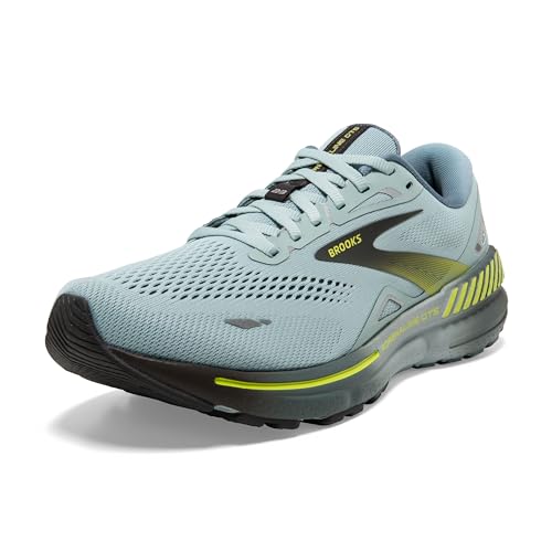 Brooks Herren Adrenaline GTS 23 Sneaker, Mehrfarbig (Cloud Blue Goblin Blue Lime), 44.5 EU von Brooks