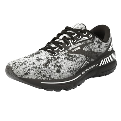 Brooks Herren Adrenaline GTS 23 unterstützender Laufschuh, weiß/grau/schwarz, 13 Wide von Brooks